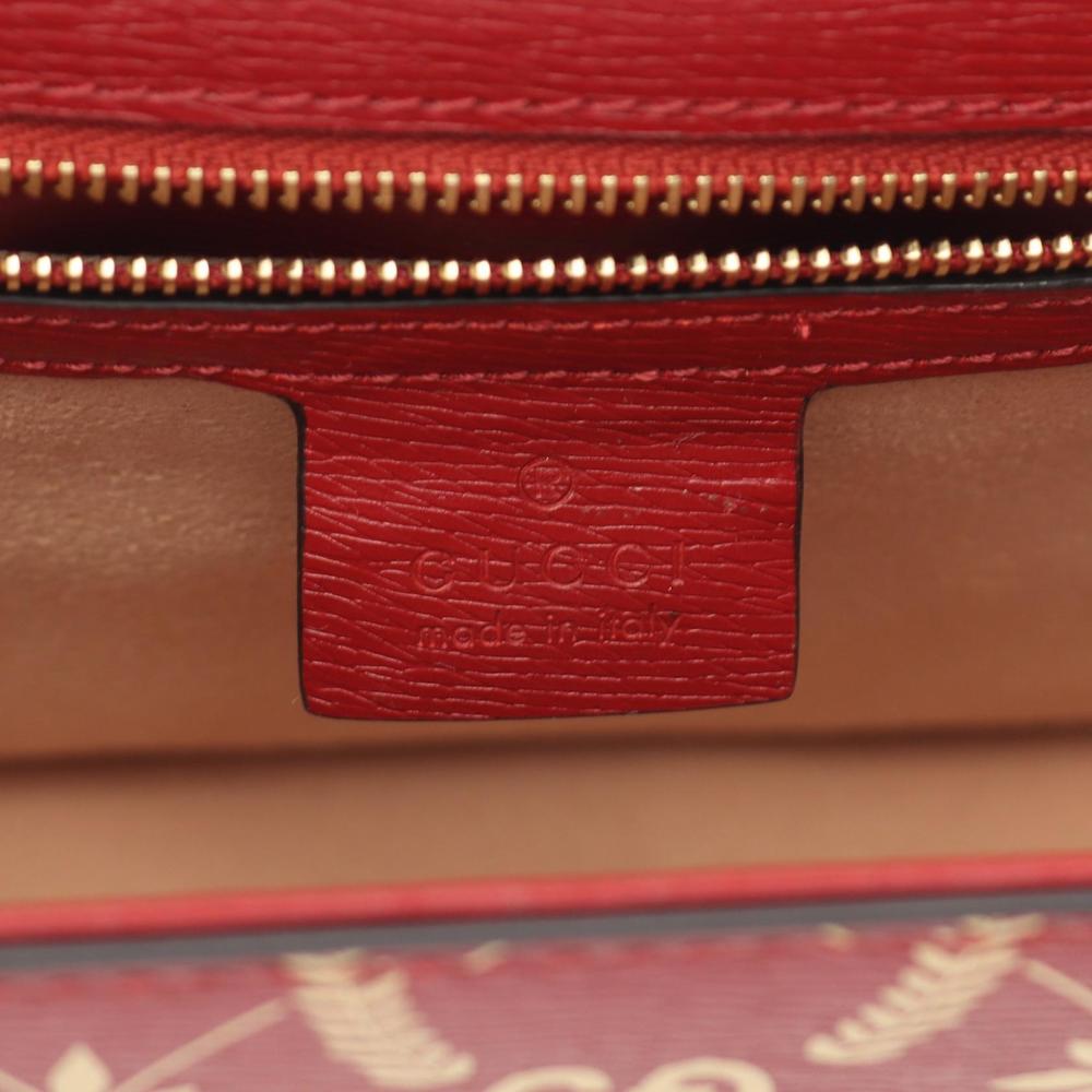 Gucci Sherry Sylvie Bag Red GG Leather Shoulder Multicolor - Picture 4 of 7